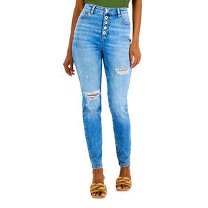 INC International Concepts Women’s High-Rise Destructed Skinny Jeans